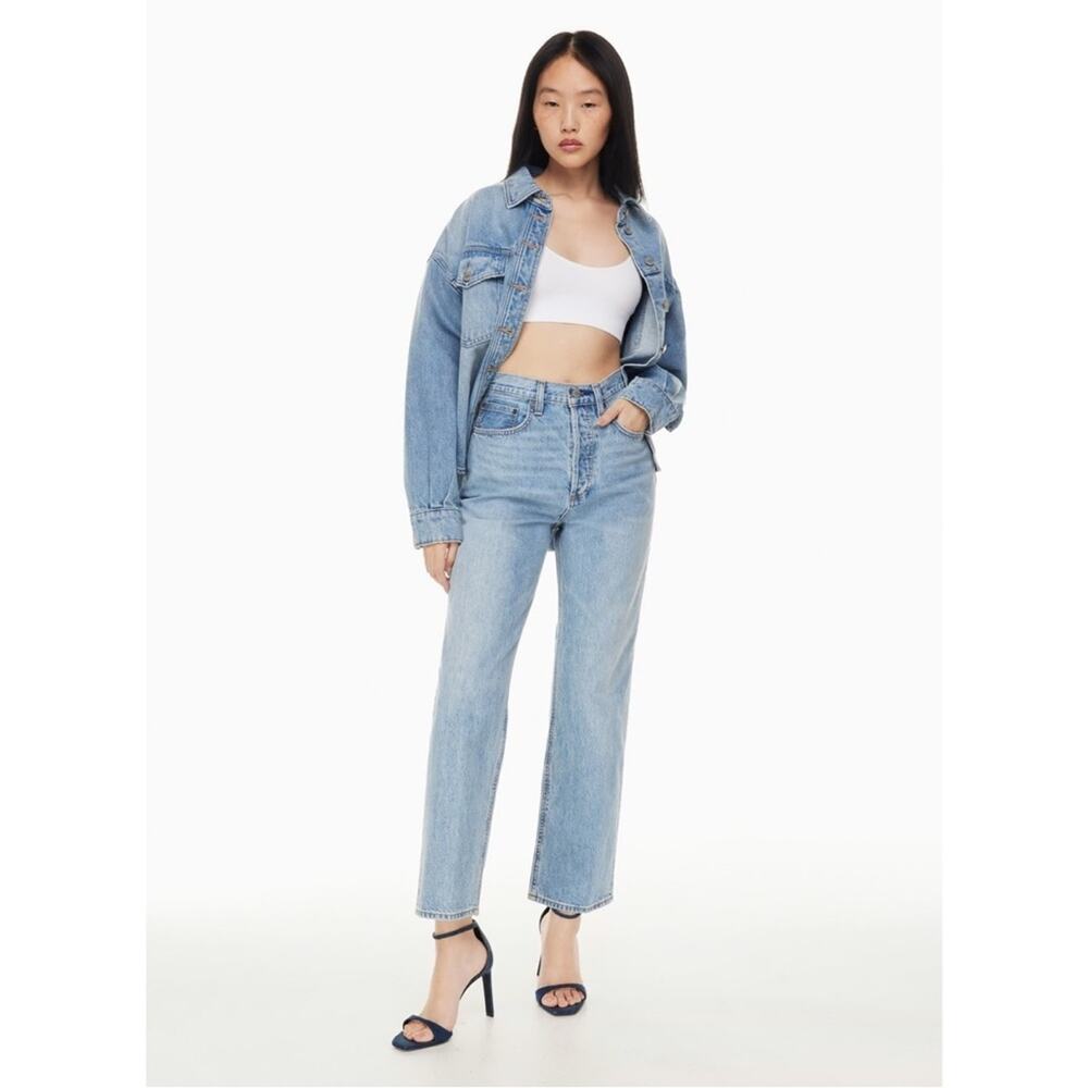 Aritzia Denim Forum The Joni High Rise Loose Straight Jeans Size 24 Gently Used